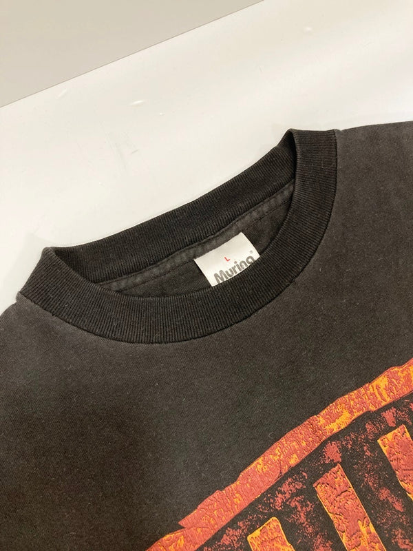 【曜日割引対象外】バンドTシャツ BAND-T 90s Vintage Nine Inch Nails ヴィンテージ ナインインチネイルズ NIN バンドT US古着 黒　袖シングル Tシャツ ブラック Lサイズ 101MT-2638