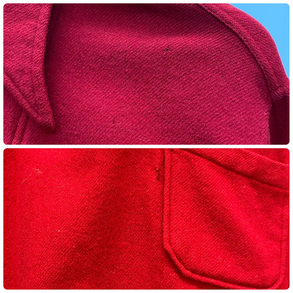 【曜日割引対象外】 ヴィンテージ vintage 40's BRENT ウール プルオーバー ポロシャツ スウェット レッド Lサイズ 201MT-4576 VB