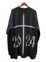 ドンダ Donda Kanye West Balenciaga 2024 Presidential Two Layer L/S T shirt 長袖カットソー ブラック XLサイズ 201MT-2711