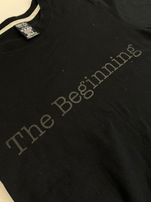 ナンバーナイン NUMBER (N)INE The Biginning 半袖カットソー プリントTシャツ 黒 サイズ2 Tシャツ ブラック 101MT-4162