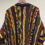 【曜日割引対象外】 クージー COOGI 90's 3Dニットカーディガン カーディガン マルチカラー Lサイズ 201MT-4034