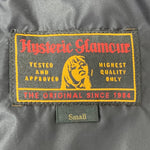 ヒステリックグラマー HYSTERIC GLAMOUR RUMBLE MA-1 ワッペン キルティング フライト ボンバー 0263AB06 ジャケット ブラック Sサイズ 201MT-4149