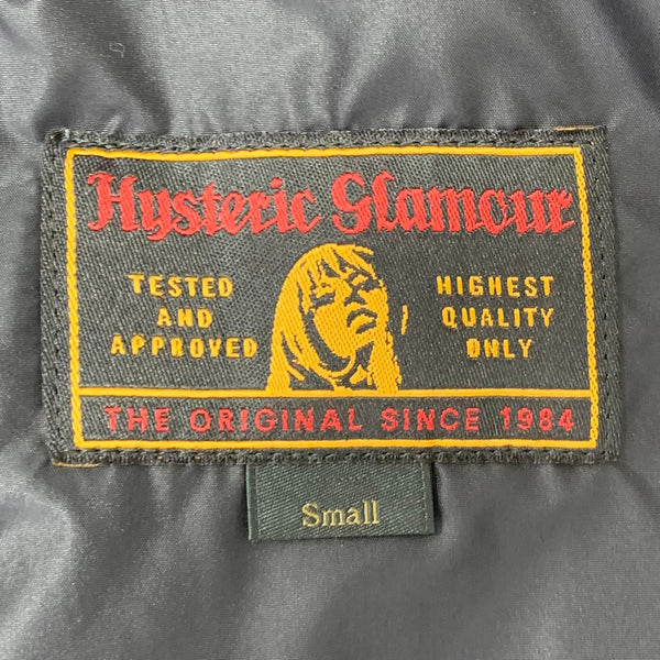 ヒステリックグラマー HYSTERIC GLAMOUR RUMBLE MA-1 ワッペン キルティング フライト ボンバー 0263AB06 ジャケット ブラック Sサイズ 201MT-4149