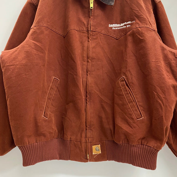 【曜日割引対象外】 カーハート Carhartt 00's Santa Fe Jacket サンタフェジャケット ワーク ジャケット ワインレッド 4XLサイズ 201MT-3700 VB
