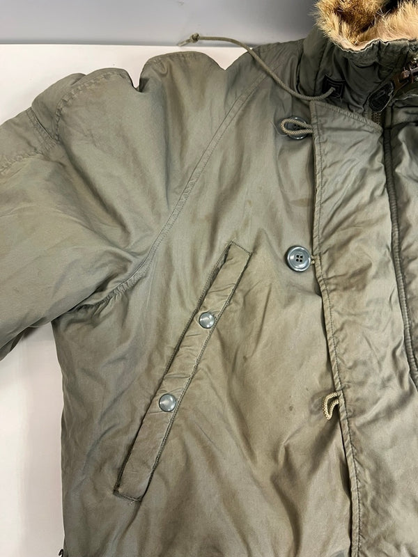 ミリタリー military Vintage ヴィンテージ 60s N-3B N3B フライトジャケット  ジャケット カーキ Lサイズ 101MT-4884