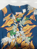 サンサーフ SUN SURF HAWAIIAN SHIRT ハワイアン シャツ アロハシャツ オープンカラー 開襟 半袖 青 半袖シャツ 花・植物 ブルー 104MT-1745