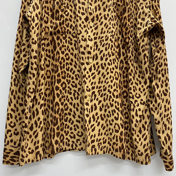 【曜日割引対象外】 スターオブハリウッド STAR OF HOLLYWOOD 長袖 レーヨン オープンカラーシャツ SH29489 長袖シャツ ブラウン XXLサイズ 201MT-4476 VB