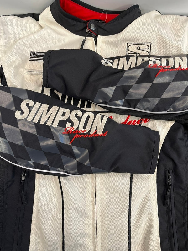 シンプソン SIMPSON Mesh Jacket メッシュジャケット バイカージャケット レーシングジャケット 白 NSM-2004 LW ジャケット ホワイト 101MT-5222