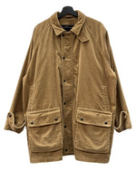ラルフローレン RalphLauren CORDUROY COAT コーデュロイ コート カバーオール ダブルジップ ロング アウター ジャケット キャメル 茶 コート 無地 ベージュ Lサイズ 104MT-1730
