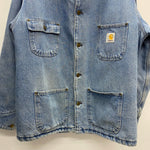 【曜日割引対象外】 カーハート Carhartt 80's 90's ミシガンチョアコート デニムカバーオール ジャケット ブルー 201MT-3722 VB