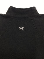 アークテリクス ARC’TERYX FLEECE JACKET フリース ジャケット POLARTEC サンウエスト期 ジップアップ アウトドア 黒 ジャケット ロゴ ブラック Sサイズ 104MT-1651