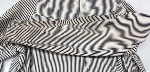 ネイバーフッド NEIGHBORHOOD SHIPYARD H/C-JKT シップヤード ヒッコリー HICKORY カバーオール ワーク ライトアウター JACKET WHITE 白 BLUE 青 091ARNH-JKM01 ジャケット ストライプ ホワイト Mサイズ 104MT-1822