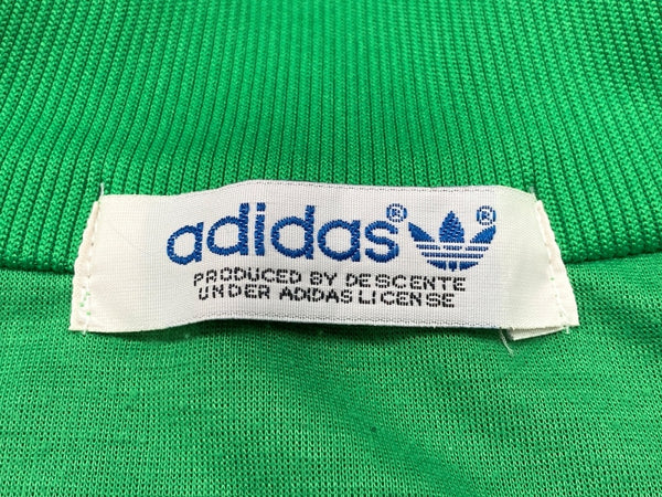 アディダス adidas 80's OLD track jacket トラック ジャケット デサント 緑 ジャージ 刺繍 グリーン 104MT-1975
