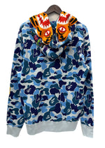 ア ベイシング エイプ A BATHING APE ABC CAMO TIGER FULL ZIP HOODIE 1K80-115-003 パーカ ブルー XLサイズ 201MT-2851