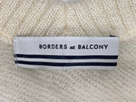 ボーダーズアットバルコニー BORDERS at BALCONY SPRING MOHAIR VEST スプリング モヘヤ Vネック ニット セーター プルオーバー ロゴ刺繍 日本製 IVORY アイボリー オフホワイト BEIGE BD2211-1G-03 ベスト ワンポイント ベージュ SIZE38 104LT-187