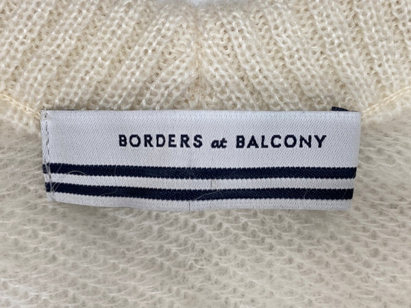 ボーダーズアットバルコニー BORDERS at BALCONY SPRING MOHAIR VEST スプリング モヘヤ Vネック ニット セーター プルオーバー ロゴ刺繍 日本製 IVORY アイボリー オフホワイト BEIGE BD2211-1G-03 ベスト ワンポイント ベージュ SIZE38 104LT-187