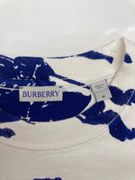 バーバリー Burberry 24SS GRAPHICS SCREEN PRINT L/S T-SHIRT スクリーン プリント 長袖 Tシャツ ロンT 白 青 ロンT プリント ホワイト Mサイズ 104MT-2213