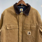 【曜日割引対象外】 カーハート Carhartt 00's トラディショナルコート USA製 ジャケット ブラウン Lサイズ 201MT-4154 VB