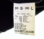 エムエスエムエル  MSML  OVERSIZED LEATHER MA-1 JACKET オーバーサイズレザー ジャケット 黒  M11-02A5-JK01 ジャケット 無地 ブラック Mサイズ 103MT-398