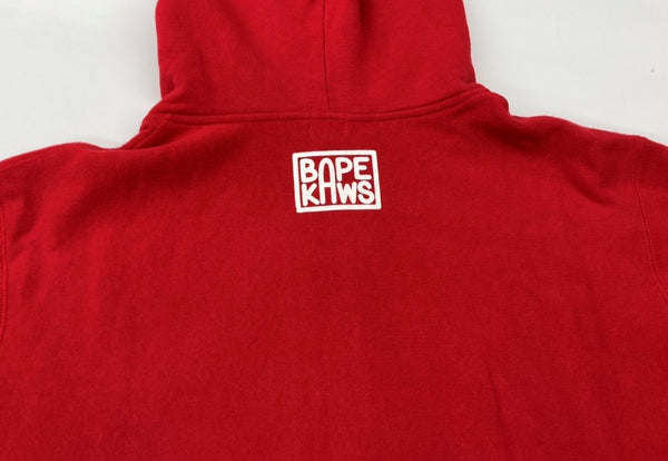 アベイシングエイプ A BATHING APE × Kaws カウズ 2006 Baby Milo Full Zip Hoodie ベビーマイロ フルジップ フーディ 赤  パーカ キャラクター レッド Sサイズ 104MT-1950