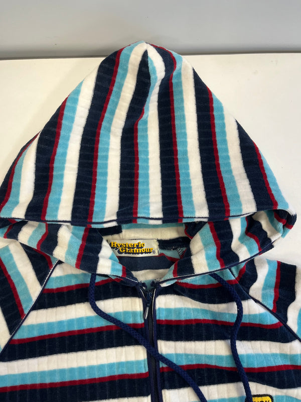 ヒステリックグラマー HYSTERIC GLAMOUR ボーダー パーカー 2CF-4130 パーカ ブルー フリーサイズ 101LT-252