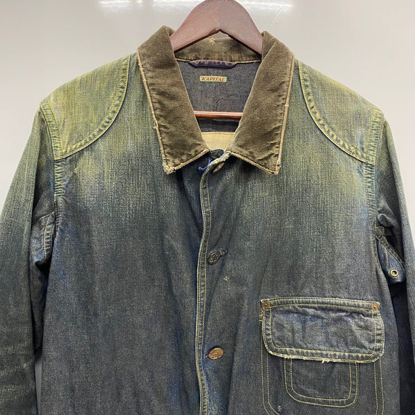 【曜日割引対象外】 キャピタル KAPITAL Kountry BORO Hunting Jacket Field Gun Club Jacket ハンティング カバーオール デニム ジャケット ブルー Mサイズ 201MT-4320 VB