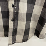 【曜日割引対象外】 ファイブブラザー FIVE BROTHER 80's ネルシャツ グレー USA製 長袖シャツ ブラック Mサイズ 201MT-4515 VB