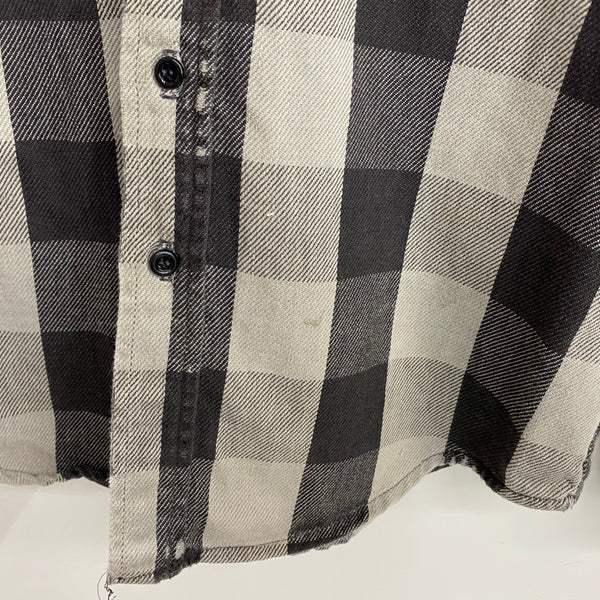 【曜日割引対象外】 ファイブブラザー FIVE BROTHER 80's ネルシャツ グレー USA製 長袖シャツ ブラック Mサイズ 201MT-4515 VB