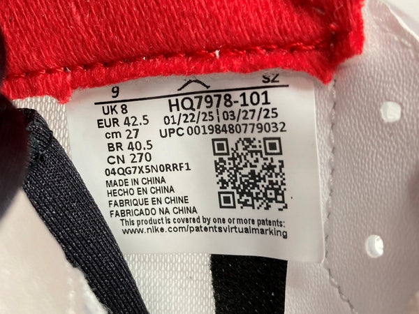 ナイキ NIKE 25年製 AIR JORDAN 5 FIRE RED BLACK TONGUE エア ジョーダン ファイヤー レッド ブラックタン AJ5 シューズ 白 赤 黒 HQ7978-101 メンズ靴 スニーカー ホワイト 27cm 104S-1026