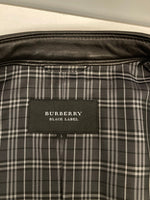 バーバリー Burberry BLACK LABEL ブラックレーベル ライダースジャケット レザージャケット 本革 羊革 黒 D1F06-259-09 ジャケット ブラック Lサイズ 101MT-3388