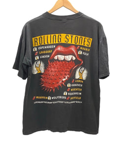 バンドTシャツ BAND-T Vintage ヴィンテージ The Rolling Stones voodoo loungespike tongue ローリングストーンズ スパイクタン XL Tシャツ プリント ブラック LLサイズ 101MT-2606