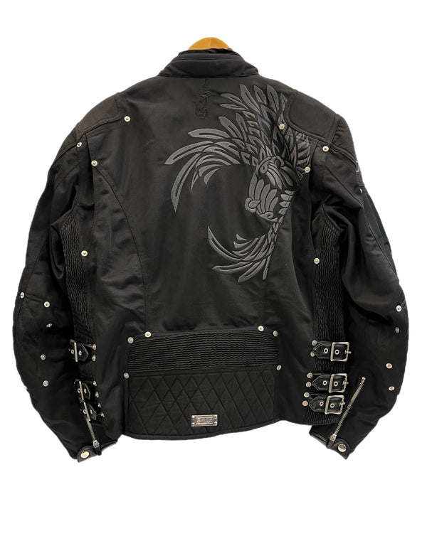 ニコクドウ 弐黒堂 ライドジャケット 刺繍 バイカー バイク ジャケット ブラック Lサイズ 101MT-5393