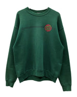 サンタクルーズ SANTA CRUZ 90s CREWNECK SWEATSHIRT クルーネック スウェット NHSタグ USA製 トレーナー プリント 緑 スウェット ロゴ グリーン Lサイズ 104MT-1701