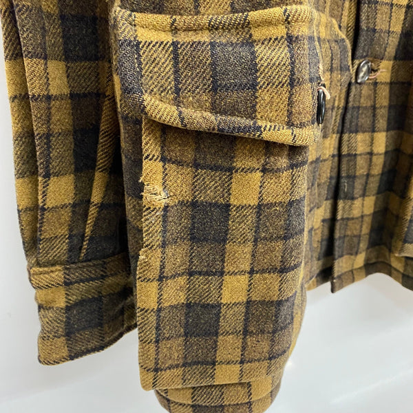 【曜日割引対象外】 ウールリッチ WOOLRICH 50's ウール チェックジャケット CPO Wool Jacket ジャケット イエロー 40サイズ 201MT-4384 VB