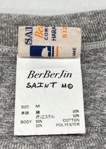 セントマイケル SAINT MICHAEL 25SS × BerBerJin ベルベルジン BJ_SS YOUNG TEE ヤング Tシャツ 霜降りグレー 半袖 カットソー 灰 SM-HR8-0000-C37 Tシャツ ロゴ グレー Mサイズ 104MT-1300