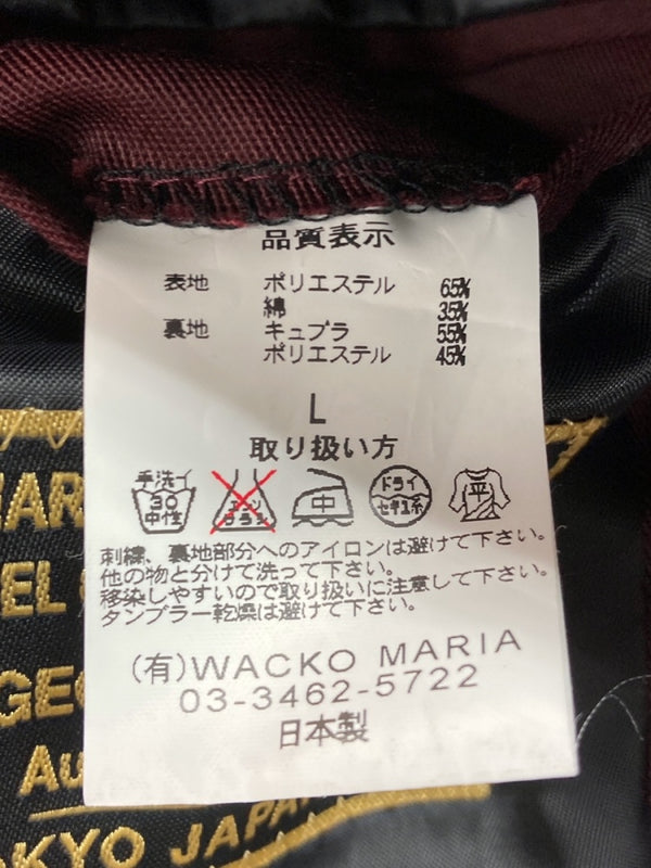 ワコマリア WACKO MARIA GUILTY PARTIES ギルティ パーティーズ UNCONSTRUCTED JACKET テーラード ジャケット BORDEAUX ボルドー えんじ 赤 ジャケット 無地 ワインレッド Lサイズ 104MT-471