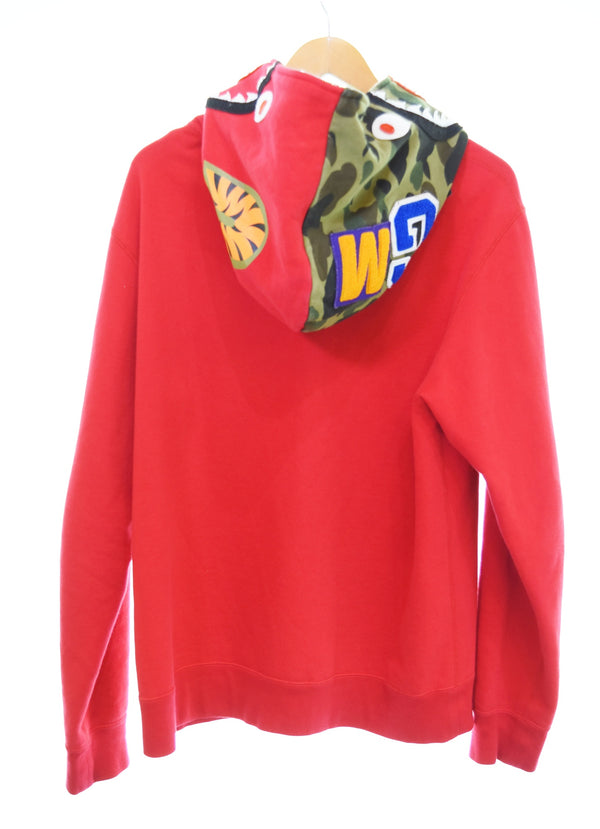 アベイシングエイプ A BATHING APE フルジップ シャークパーカー 001ZPJ801012M パーカ レッド LLサイズ 103MT-3038