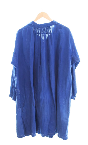 ヴィンテージ Vintage 1910's~1930's 10年代 20年代 30年代 French Antiqe フレンチ アンティーク Indigo Metis Smock Shirt メティス ギャザーシャツ 長袖シャツ ブルー 103MT-2169