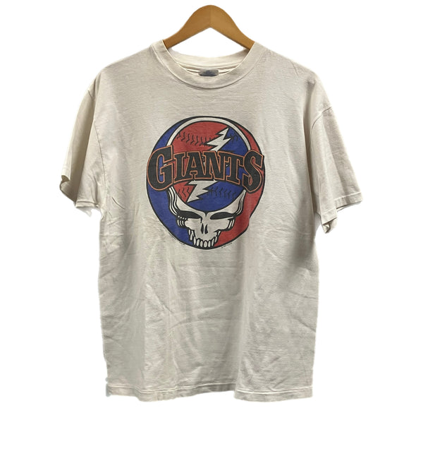 バンド band 90's 90年代 Hanes Grateful Dead × San Francisco GIANTS グレイトフル・デッド サンフランシスコジャイアンツ MADE IN USA アメリカ製 シングルステッチ Tシャツ ホワイト Lサイズ 101MT-4972
