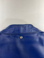 ショット SCHOTT Perfeecto 618 バイカータグ ダブルライダースジャケット 青 38 ジャケット ブルー 101MT-5441