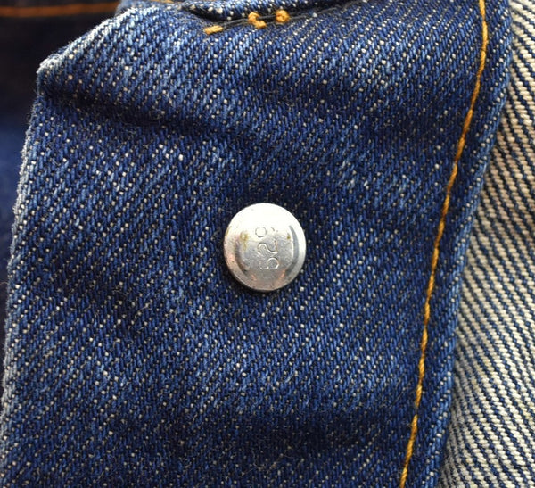 リーバイス Levi's 70's 4th 70505 0217 ケアタグ 付き スモールe small e 濃紺 DENIM TRUCKER JACKET デニム トラッカー ジャケット 44 ジャケット ブルー 103MT-3204