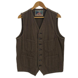 シュガーケーン SUGAR CANE ジレベスト ベスト ブラウン 38サイズ 201MT-4224