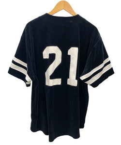 シュプリーム SUPREME Velour Baseball Jersey Black ベロア ベースボールジャージー 20AW 黒 半袖 半袖シャツ ロゴ ブラック Lサイズ 101MT-2578