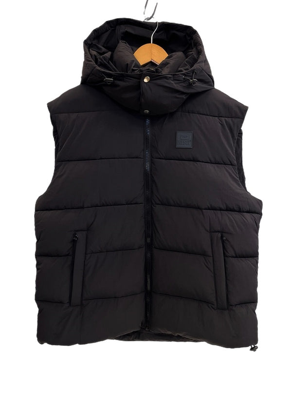 ディーゼル DIESEL 2WAY Puffer vest ベスト 中綿 フード取り外し可 ベスト ブラック Lサイズ 101MT-4545