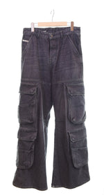 ディーゼル DIESEL D-SIRE-CARGO-S ワイドカーゴデニム A11871 デニム ブラック 25 103MB-582
