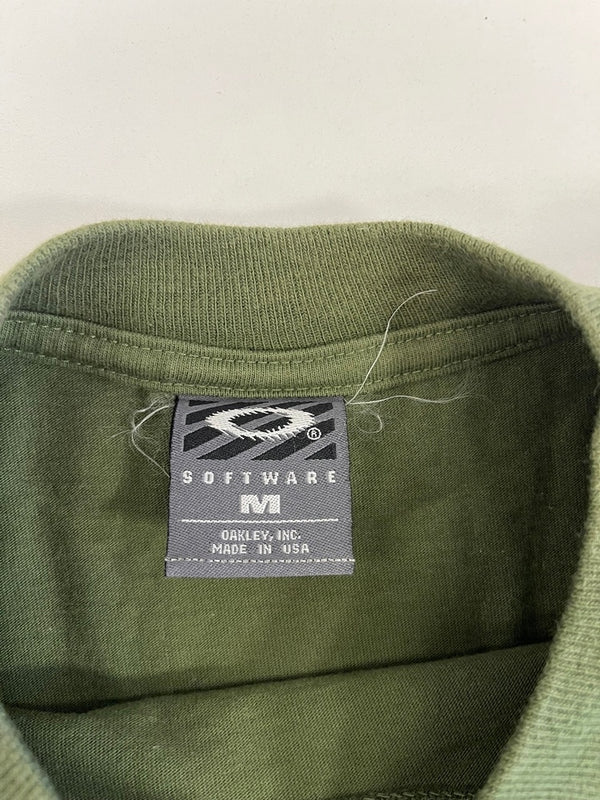 オークリー OAKLEY 90s ヴィンテージ Vintage オールド SOFT WARE USA製  Tシャツ グリーン Mサイズ 101MT-5178