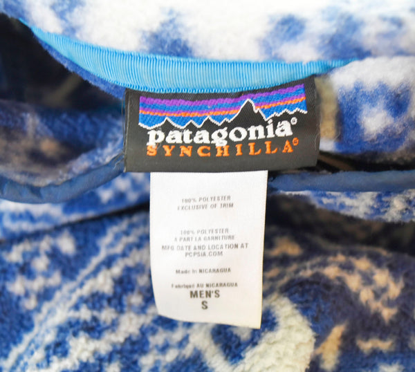 パタゴニア PATAGONIA  SYNCHILLA シンチラ フリースジャケット  青 25450FA11  ジャケット 総柄 ブルー Sサイズ 103MT-646