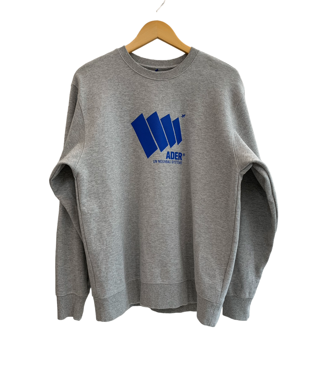 アーダーエラー ADER ERROR Block logo sweatshirt スウェット ロゴ グレー A1サイズ 201MT-2356 |  古着通販のドンドンサガール