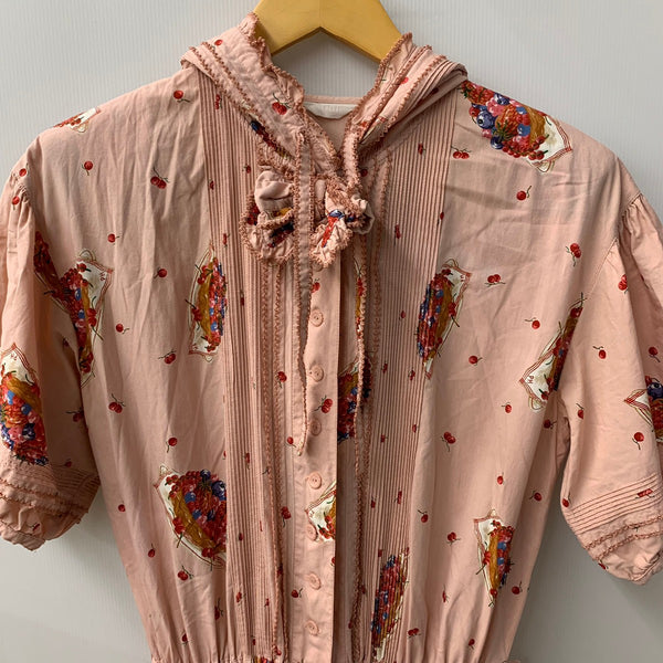 ピンクハウス PINK HOUSE ワンダフルワールド フルーツバケット さくらんぼ チェリー ワンピース ピンク 201LT-425