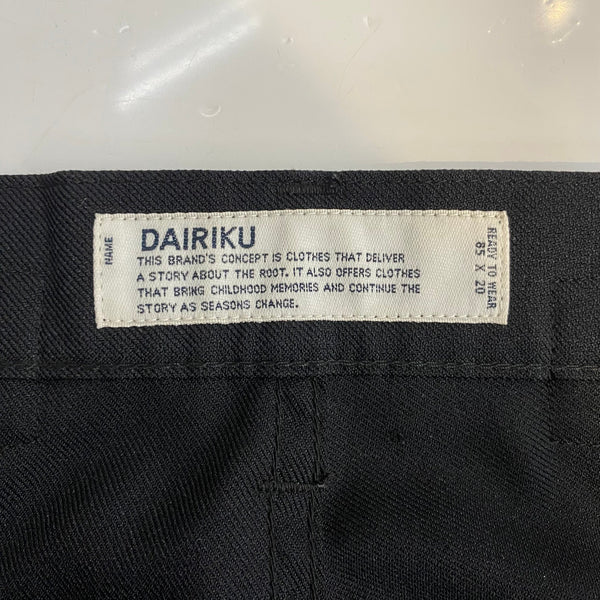 ダイリク DAIRIKU Flasher Pressed Pants 19AW B-3 ボトムスその他 ブラック 29サイズ 201MB-1013